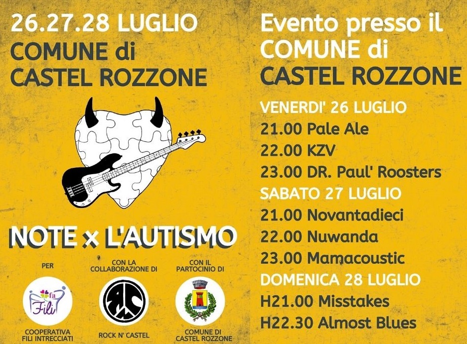 Concerti autismo Castel Rozzone Bergamo